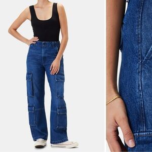 New with tag woman cargo denim size 30